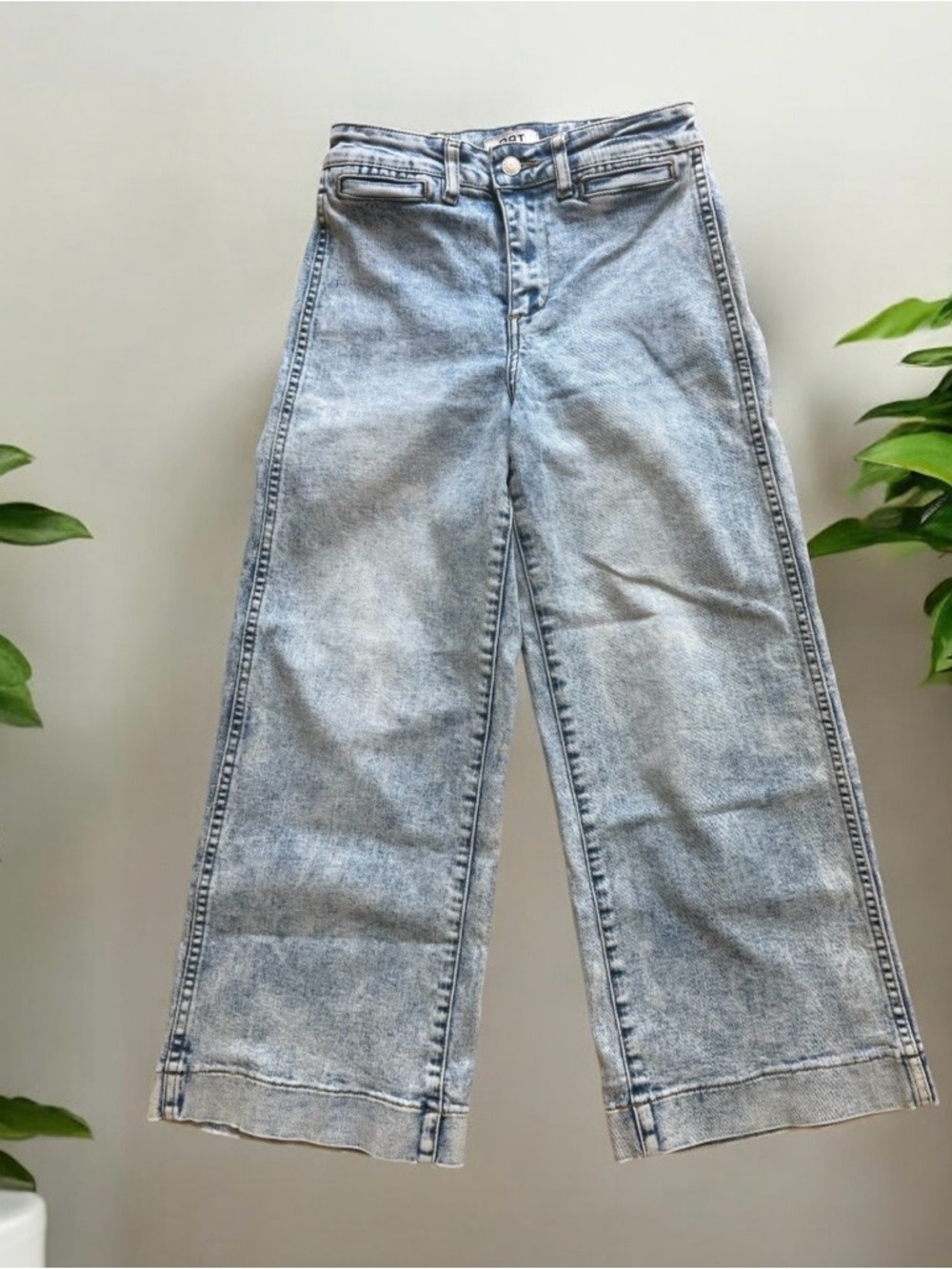Oat New York High-Rise Wide Leg Ankle Jeans Size 26